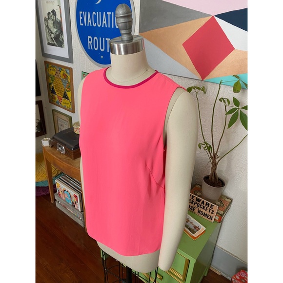 Ted Baker London Pink Chiffon Split-Back Top - Picture 2 of 4